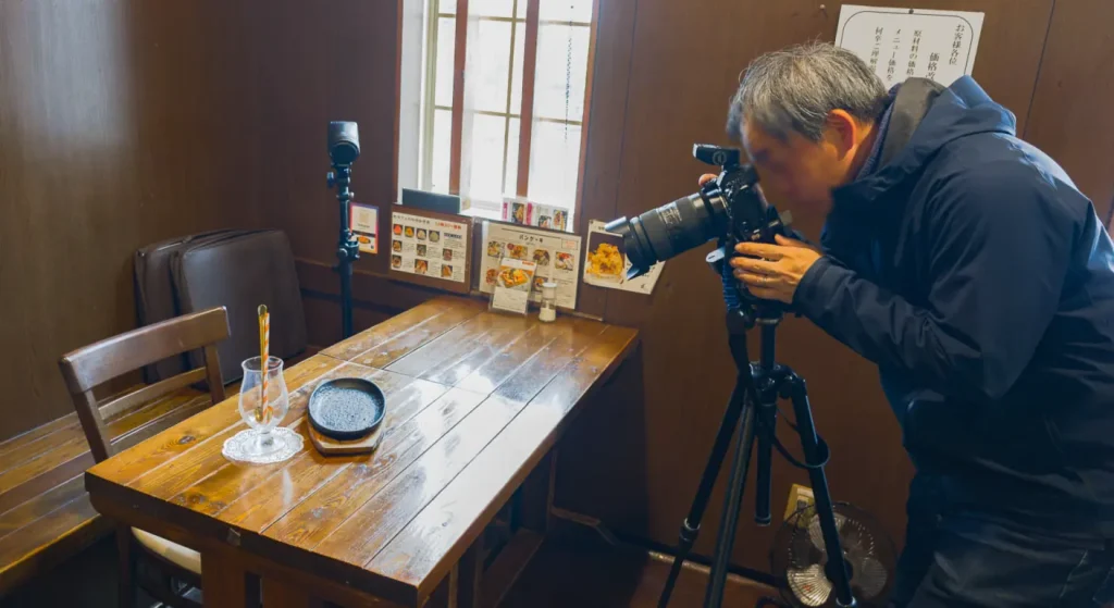 あま市の町カフェさんでの撮影風景